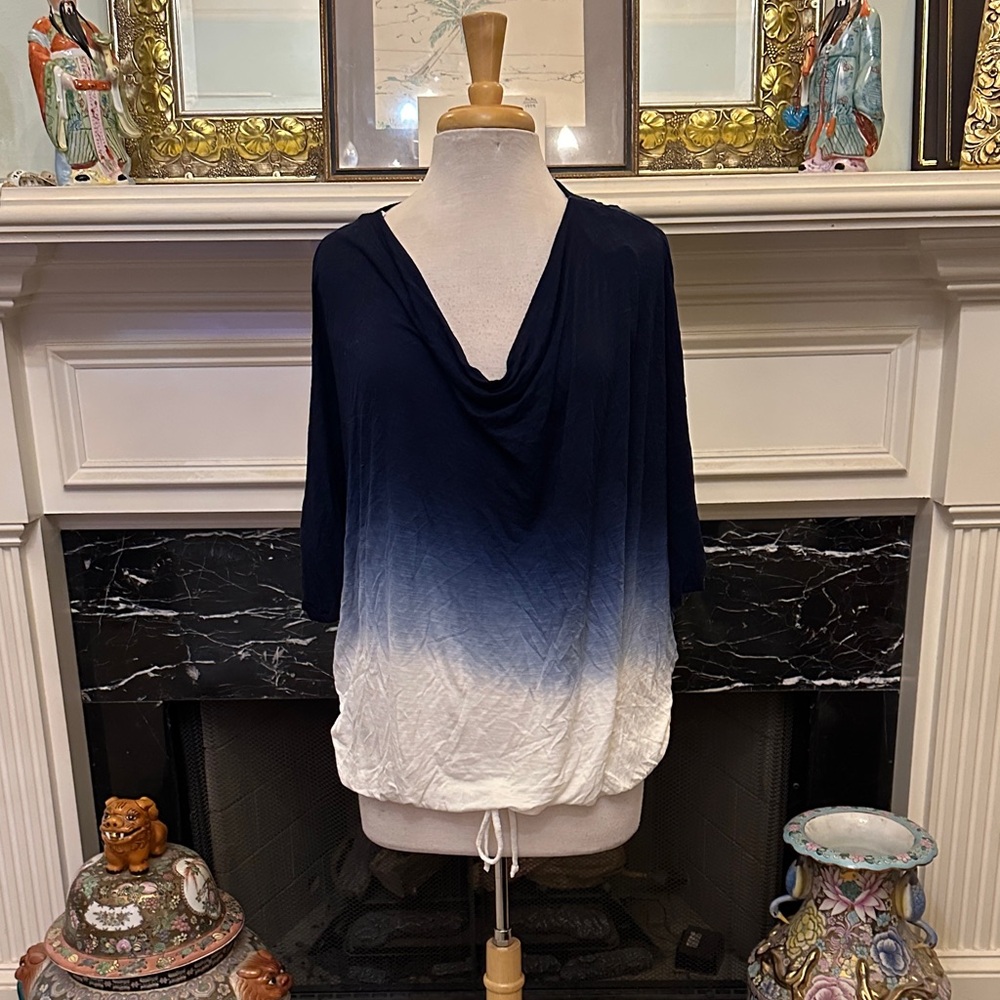 “Young Fabulous & Broke” Navy and White Top